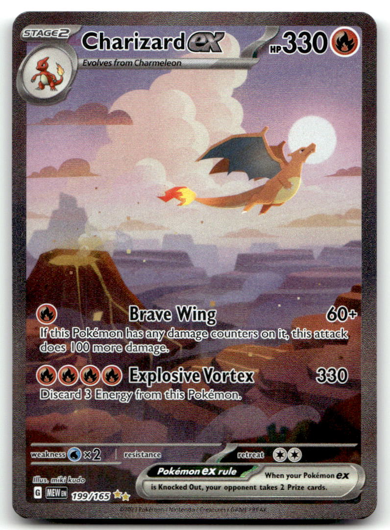 Charizard ex MEW 199/165 NM