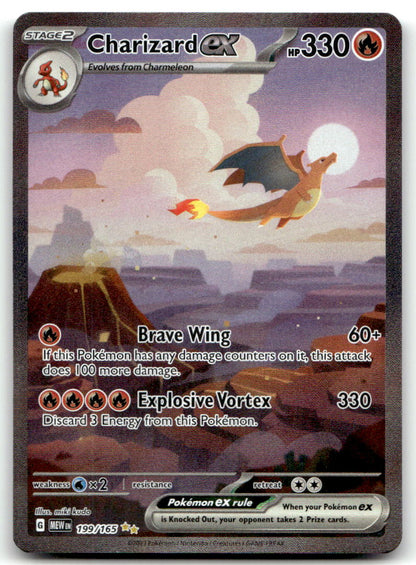Charizard ex MEW 199/165 NM