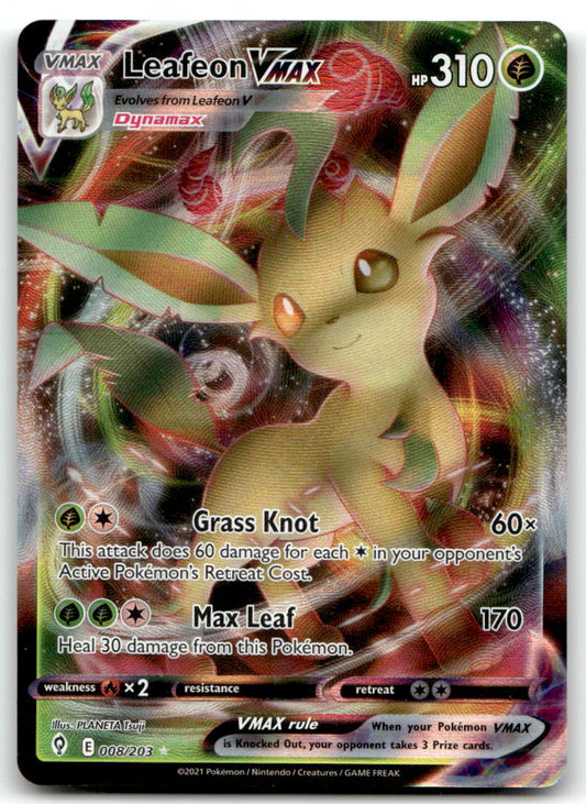 Leafeon VMAX SWSH07 008/203 NM