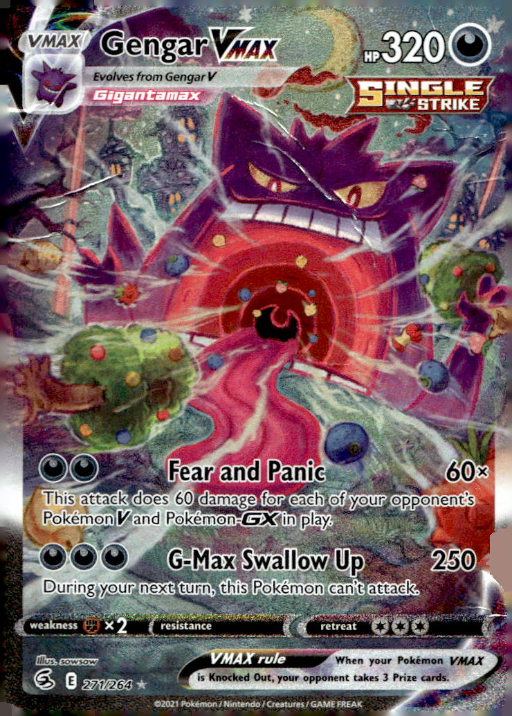 Gengar VMAX (Alternate Art Secret) SWSH08 271/264 DMG
