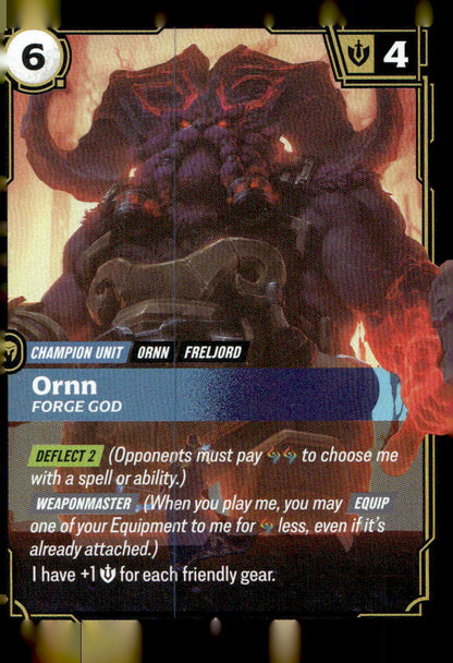 Ornn, Forge God SFD 085/221 Rare NM