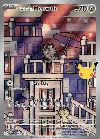 Galarian Meowth 30C 141/128 NM