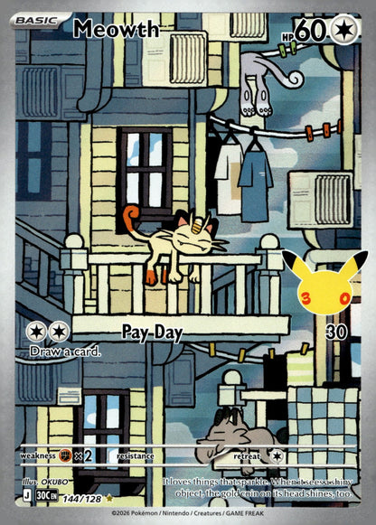 Meowth 30C 144/128 NM