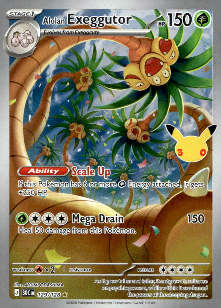 Alolan Exeggutor 30C 129/128 NM