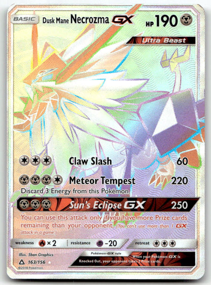 Dusk Mane Necrozma GX (Secret Rare) SM05 163/156 MP