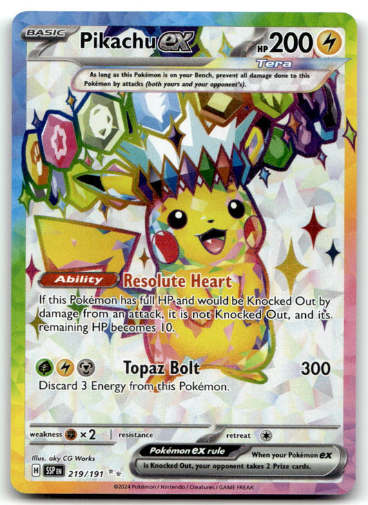 Pikachu ex SSP 219/191 NM
