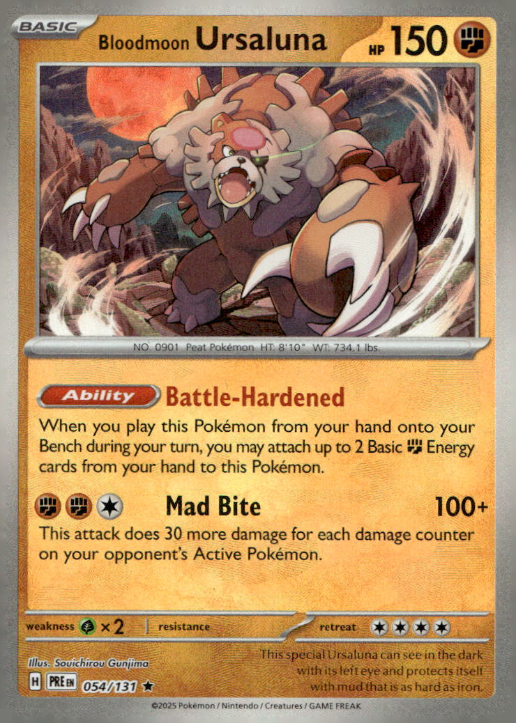 Bloodmoon Ursaluna (Master Ball Pattern) PRE 054/131 NM