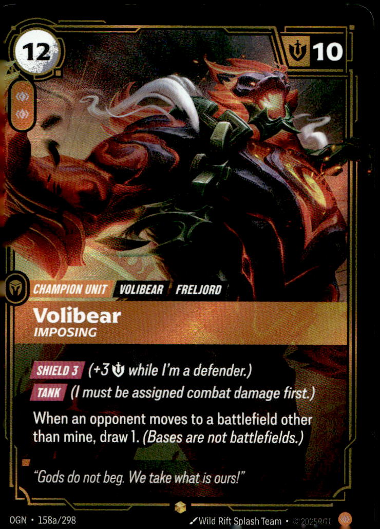 Volibear, Imposing (Alternate Art) OGN 158a/298 Showcase NM