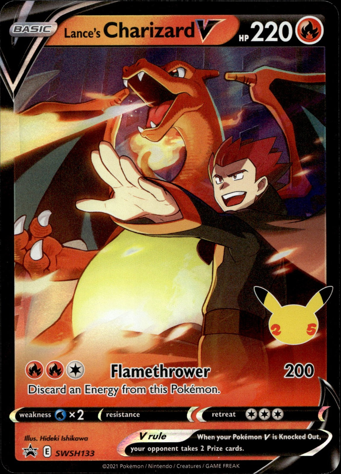 Lance's Charizard V SWSD SWSH133 NM