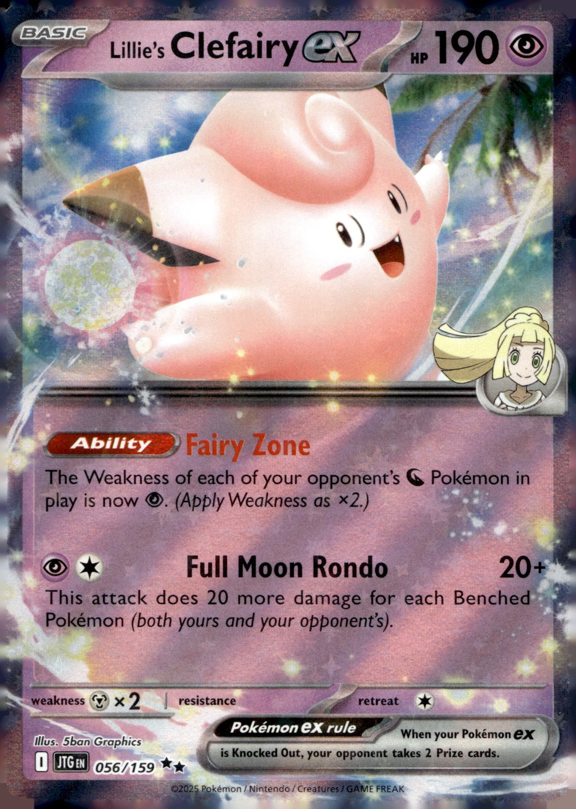 Lillie's Clefairy ex JTG 056/159 NM