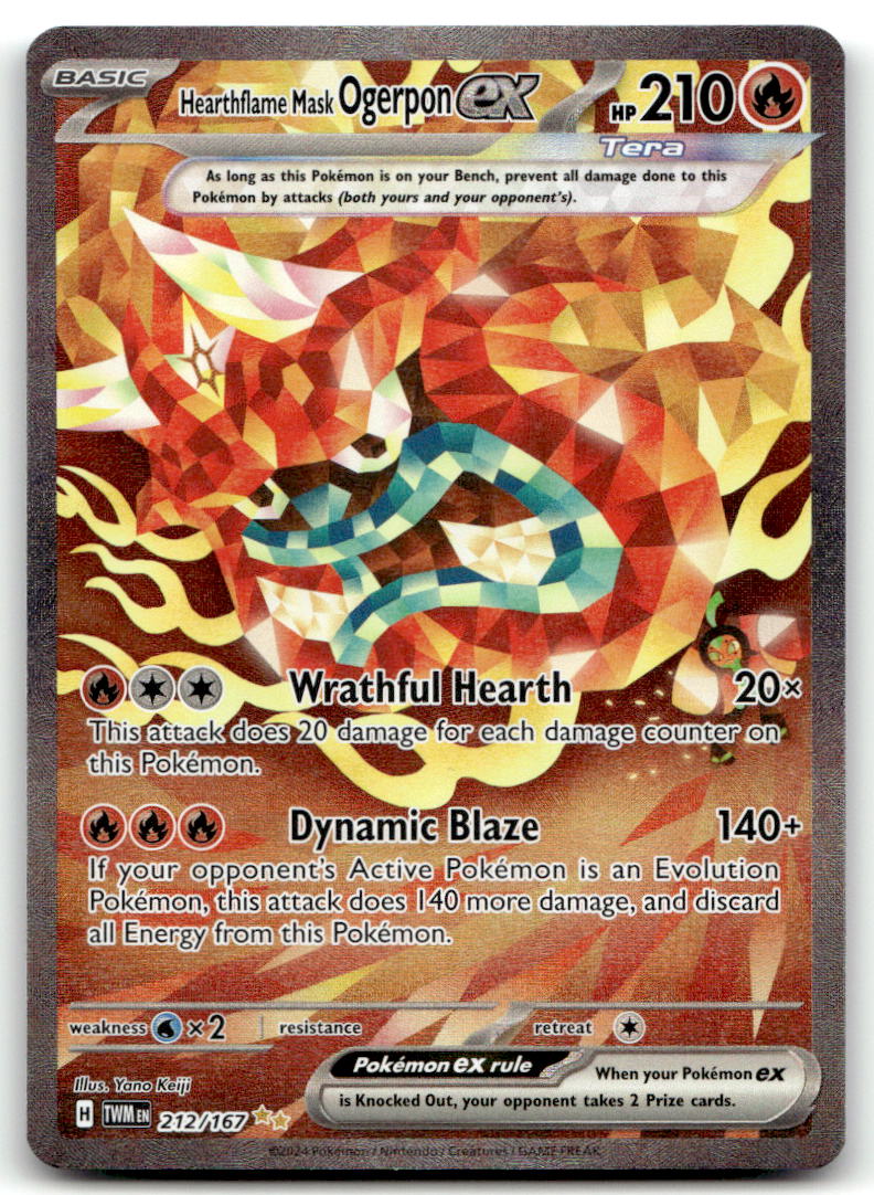 Hearthflame Mask Ogerpon ex TWM 212/167 NM