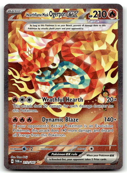 Hearthflame Mask Ogerpon ex TWM 212/167 NM