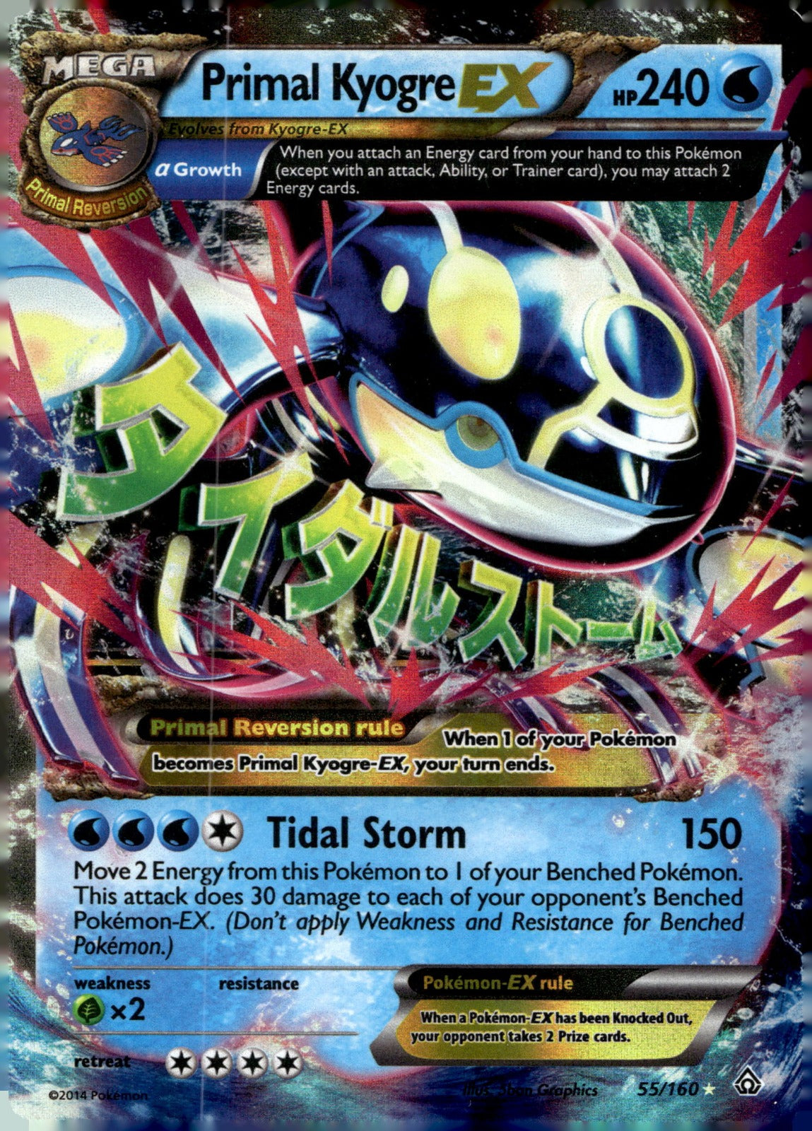Primal Kyogre EX (Alpha) PRC 55/160 NM