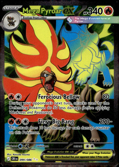 Mega Pyroar ex CRI 099/086 NM