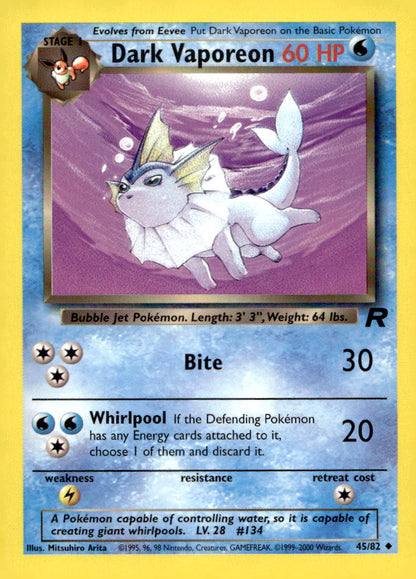 Dark Vaporeon TR 45/82 LP