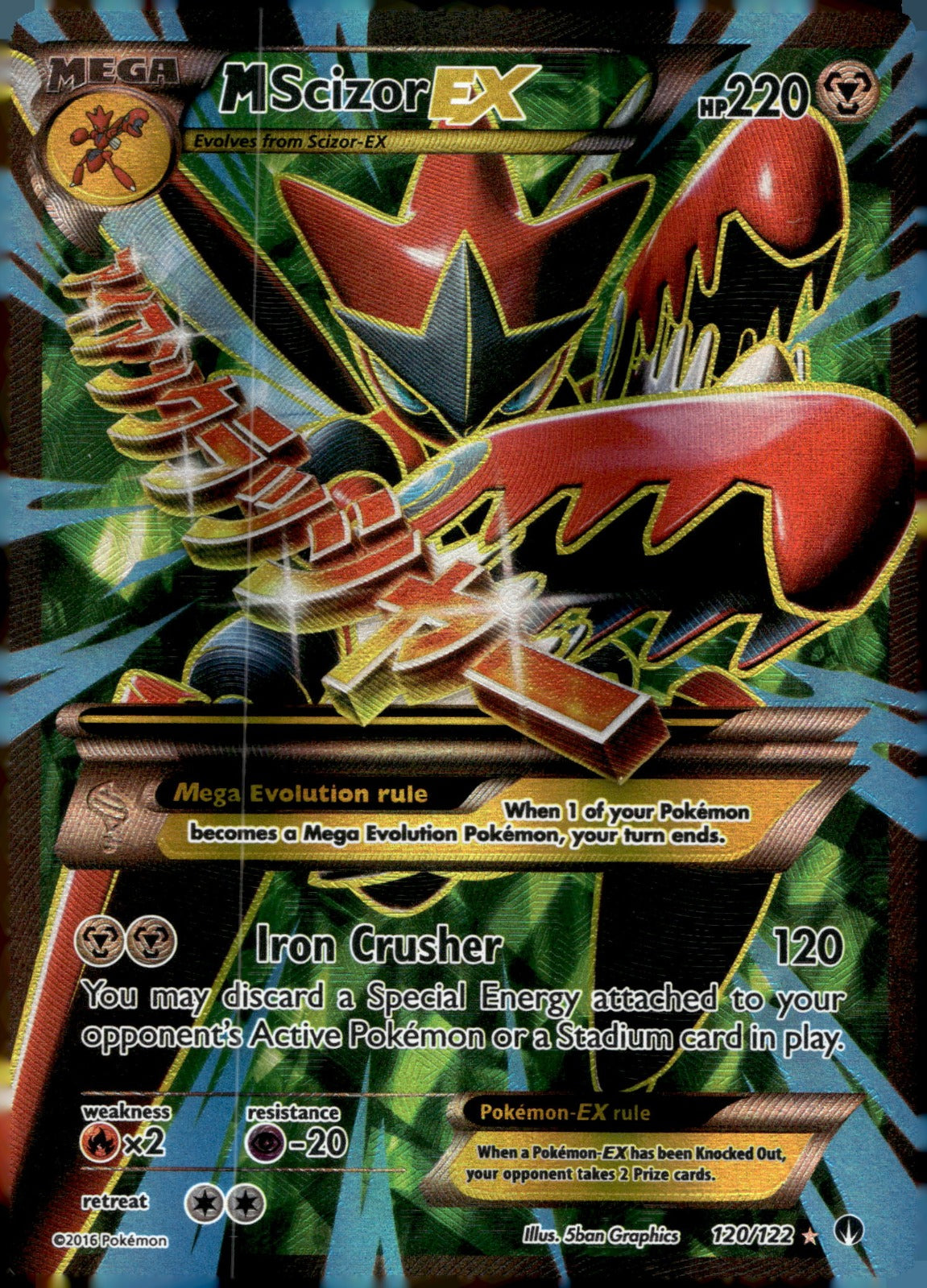 M Scizor EX (Full Art) BKP 120/122 NM