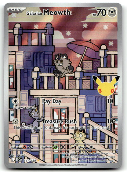 Galarian Meowth 30C 141/128 NM