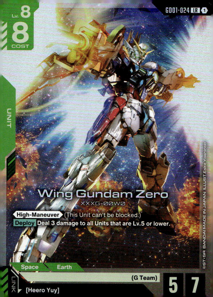 Wing Gundam Zero Holo Legend Rare Newtype Rising GD01-024 NM
