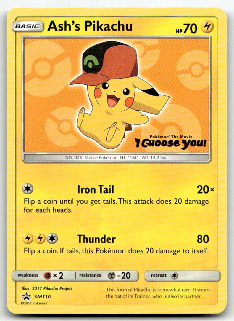 Ash's Pikachu SMP SM110 NM