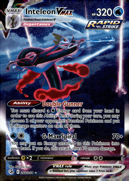 Inteleon VMAX (Alternate Art Secret) SWSH08 266/264 NM