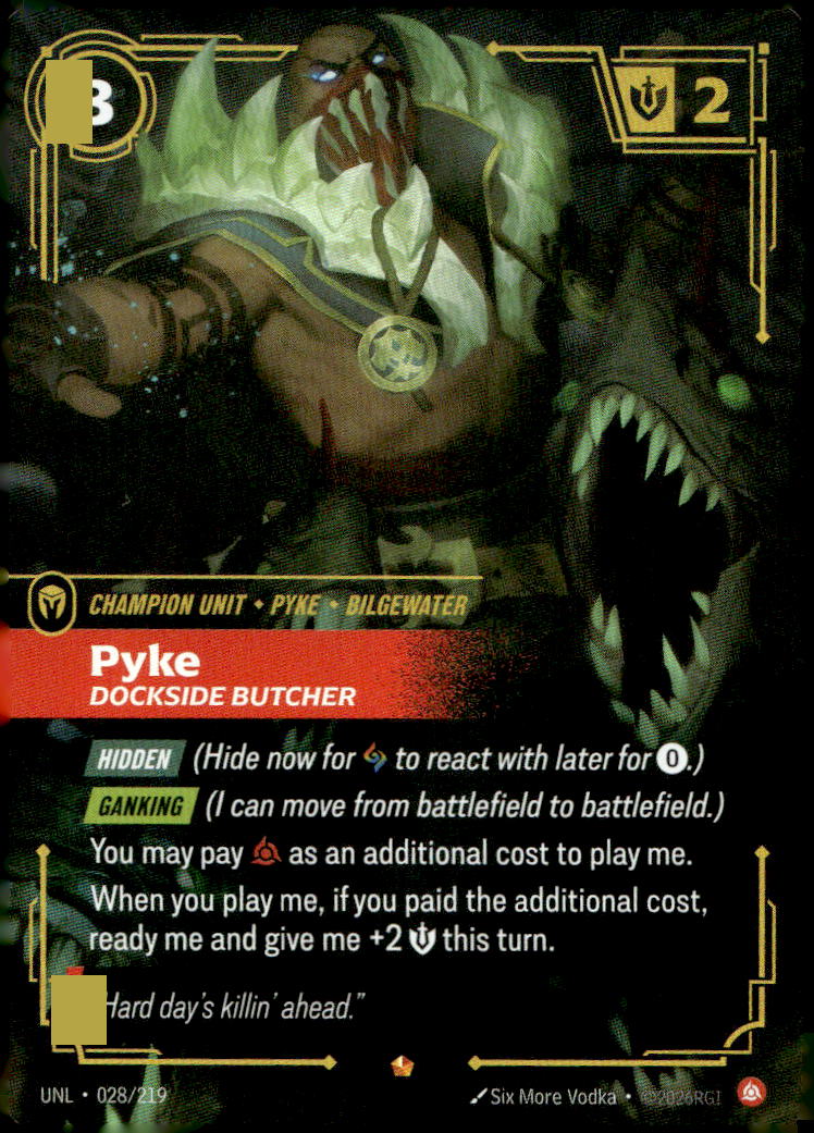 Pyke, Dockside Butcher UNL 028/219 Epic NM