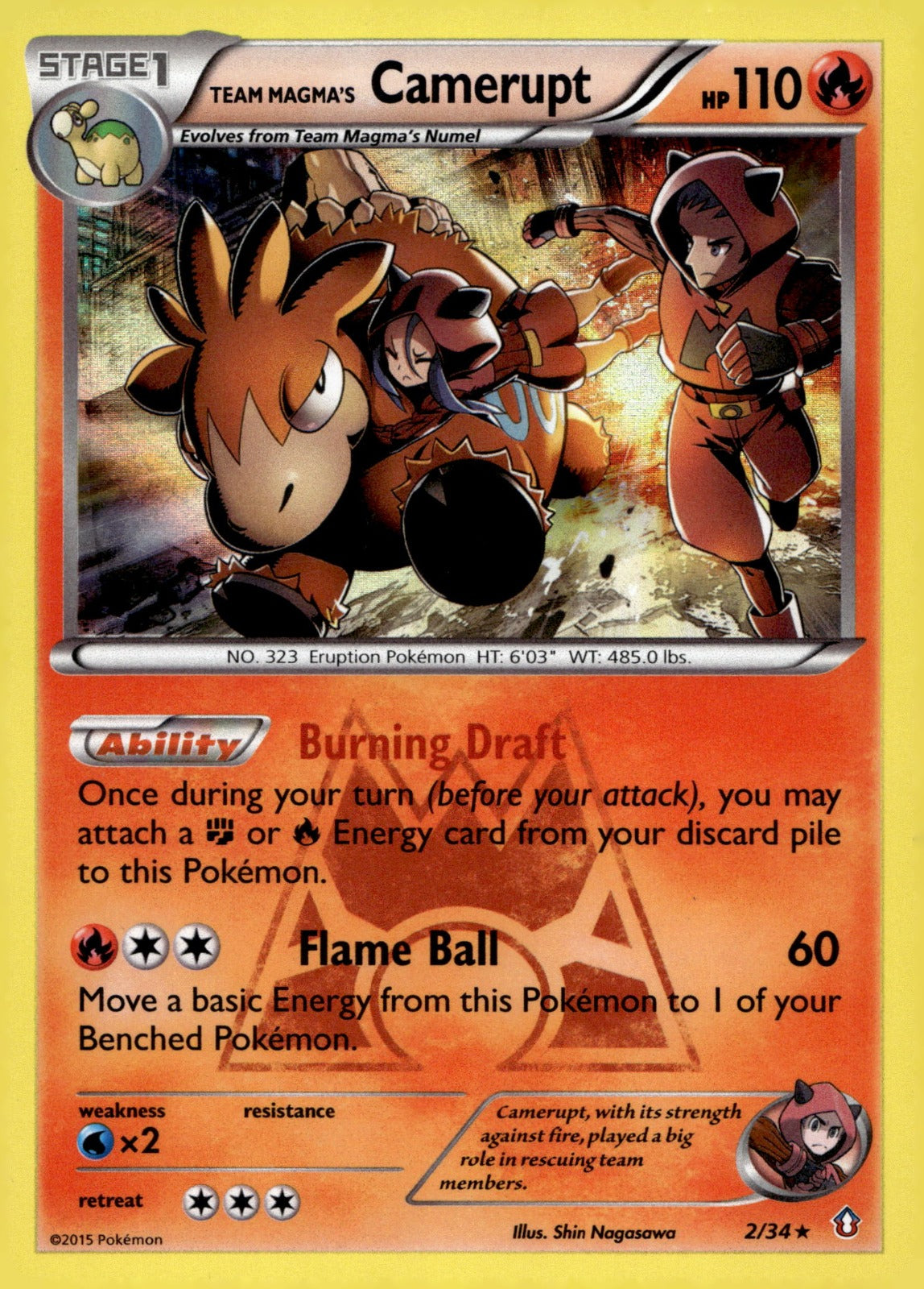 Team Magma's Camerupt DCR 2/34 LP