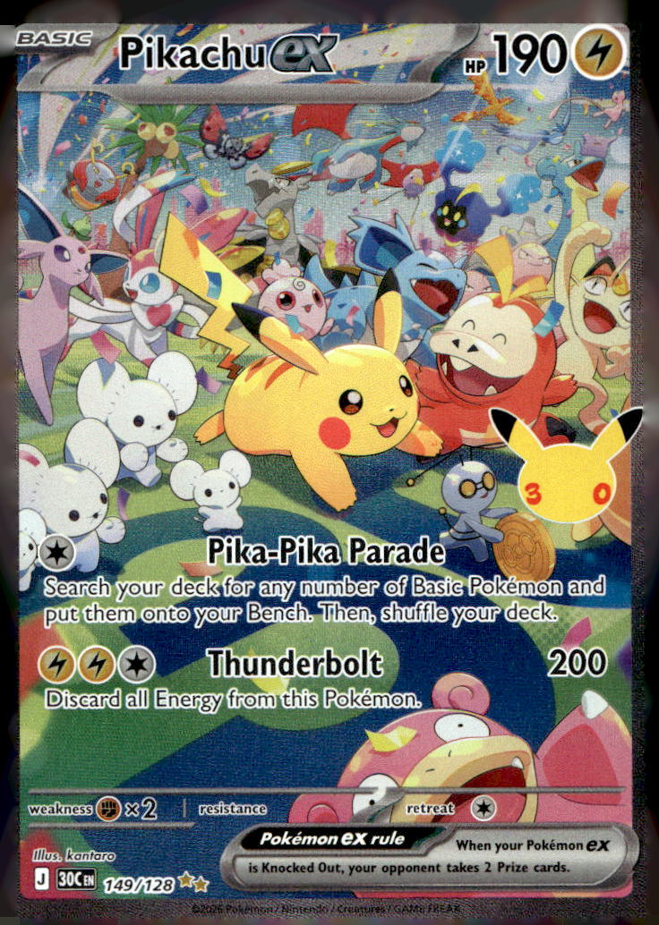 Pikachu ex 30C 149/128 NM