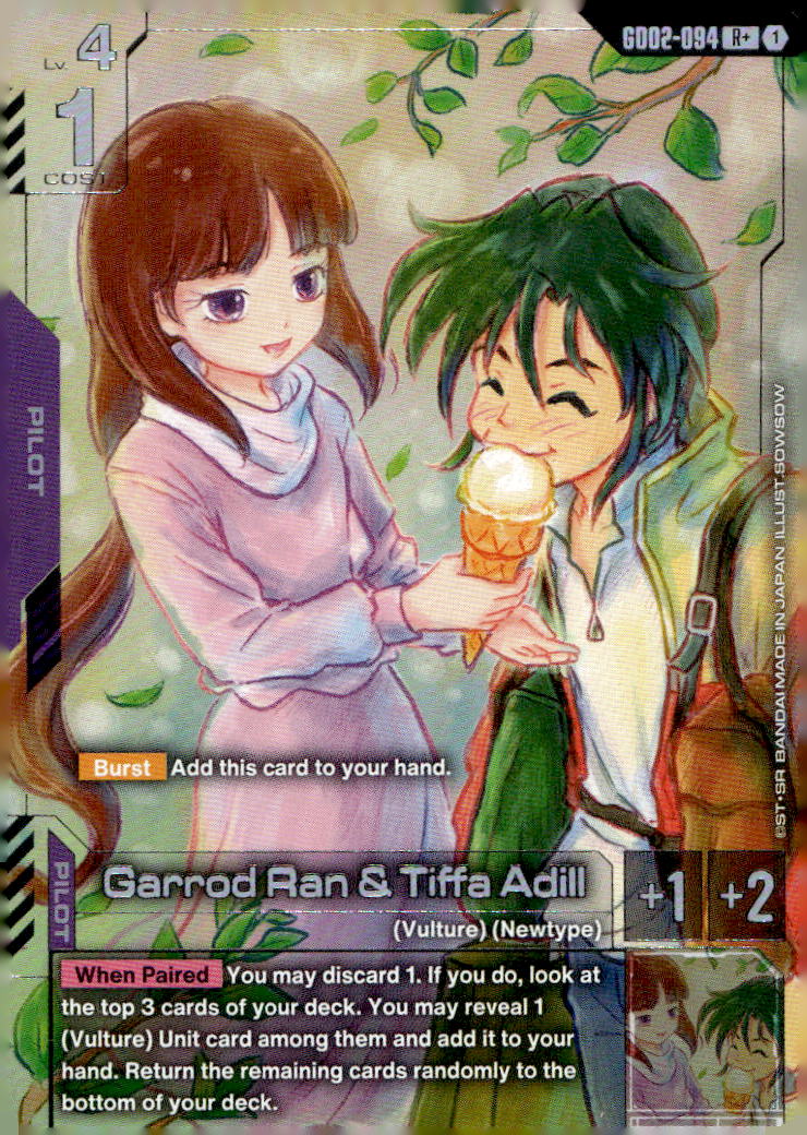 Garrod Ran & Tiffa Adill (R+) Holo R+ Dual Impact GD02-094 NM