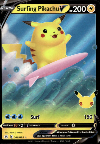 Surfing Pikachu V CLB 008/025 NM