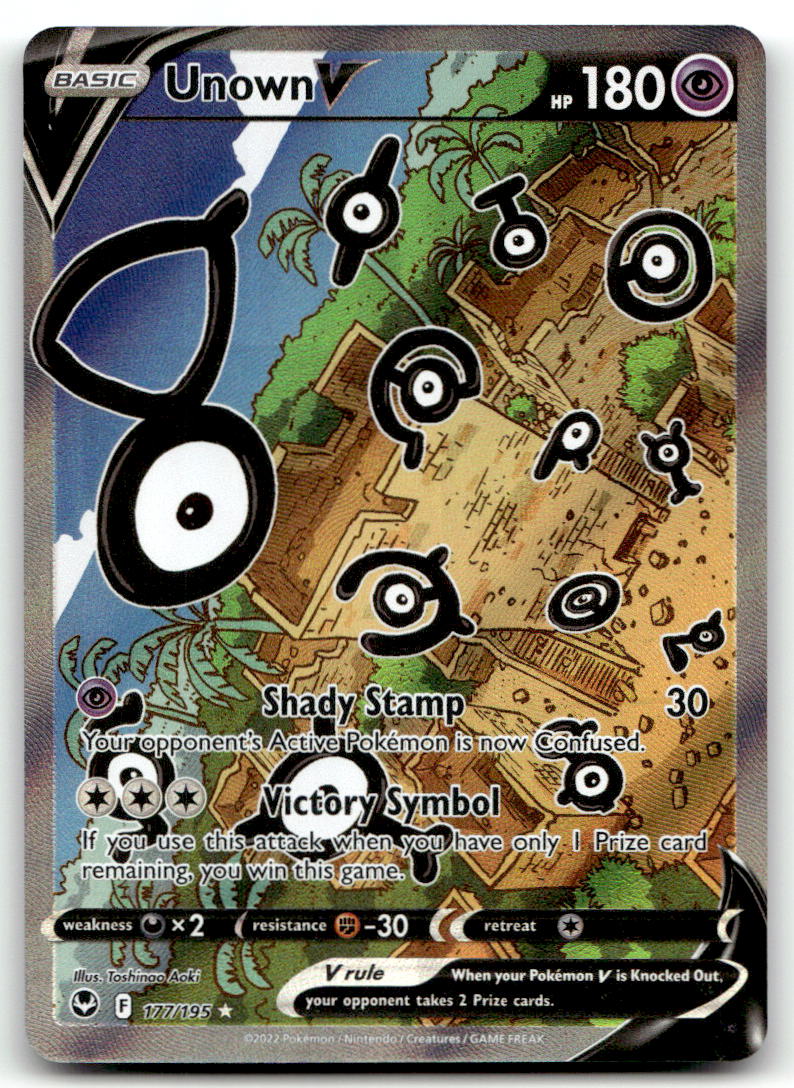 Unown V (Alternate Full Art) SWSH12 177/195 NM
