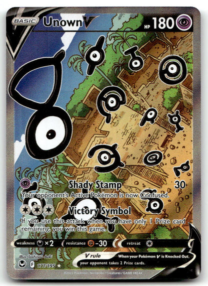 Unown V (Alternate Full Art) SWSH12 177/195 NM