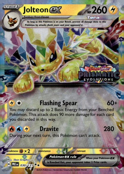 Jolteon ex (Prismatic Evolutions Stamp) MCAP 030/131 NM
