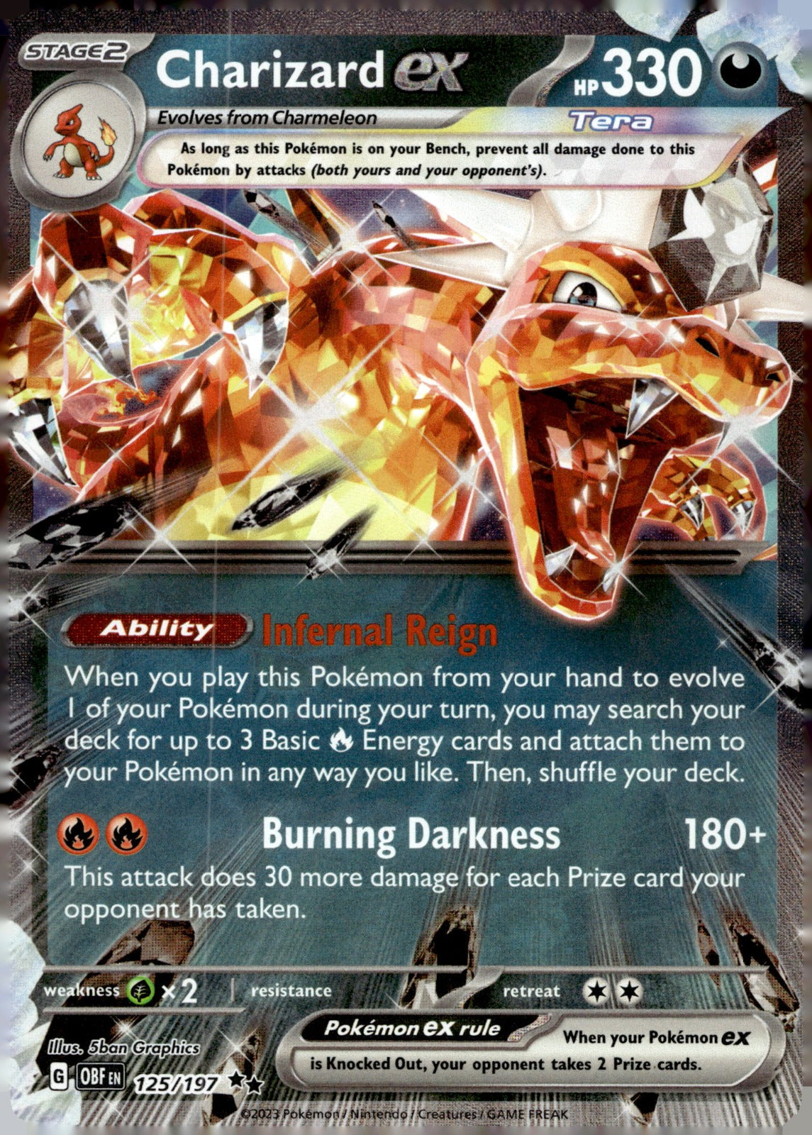 Charizard ex OBF 125/197 NM