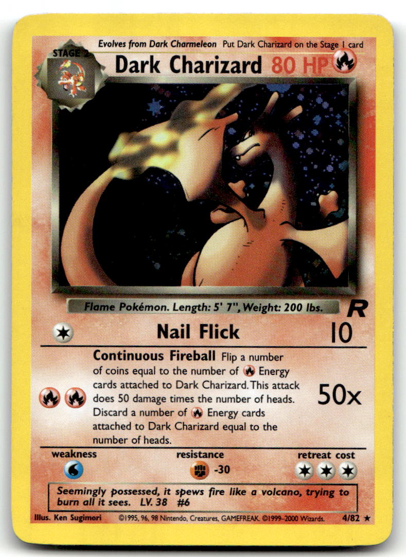 Dark Charizard (4) TR 04/82 NM