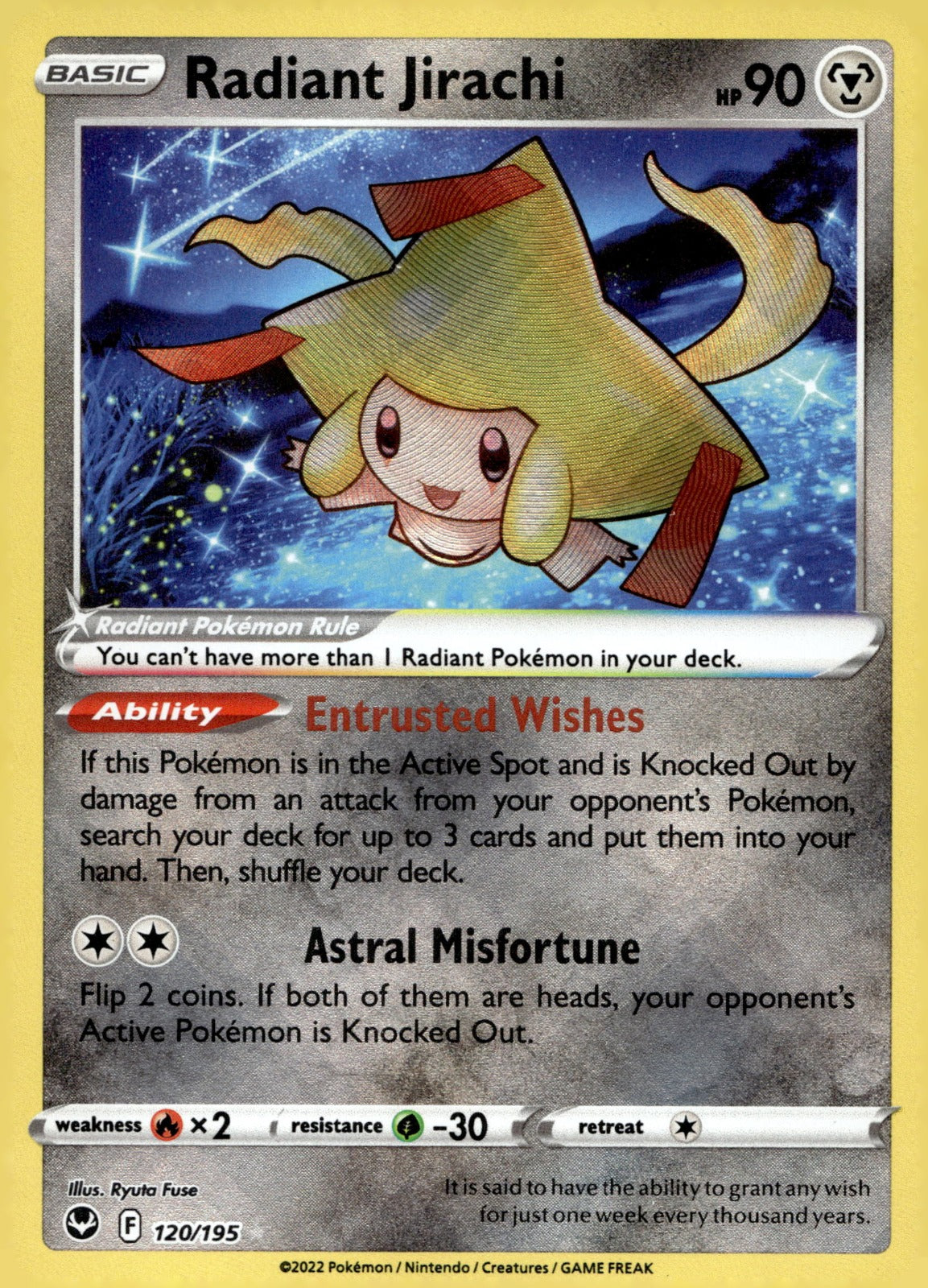 Radiant Jirachi SWSH12 120/195 NM