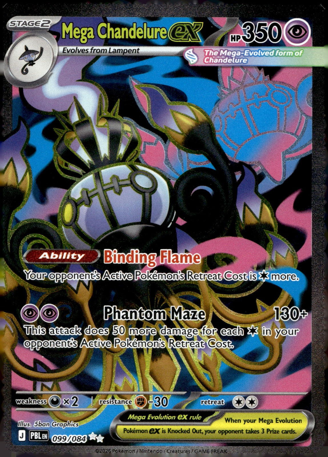 Mega Chandelure ex PBL 099/084 NM