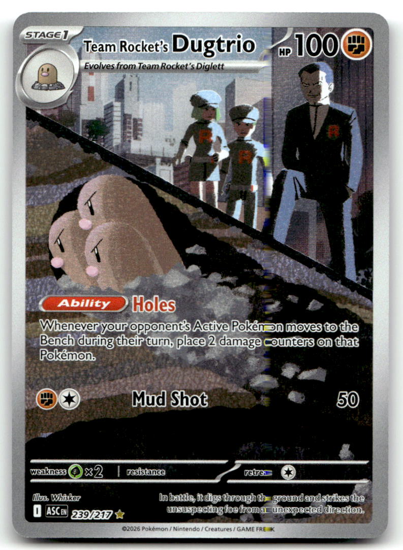 Team Rocket's Dugtrio ASC 239/217 NM