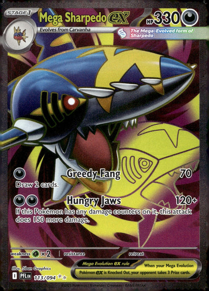 Mega Sharpedo ex PFL 113/094 NM