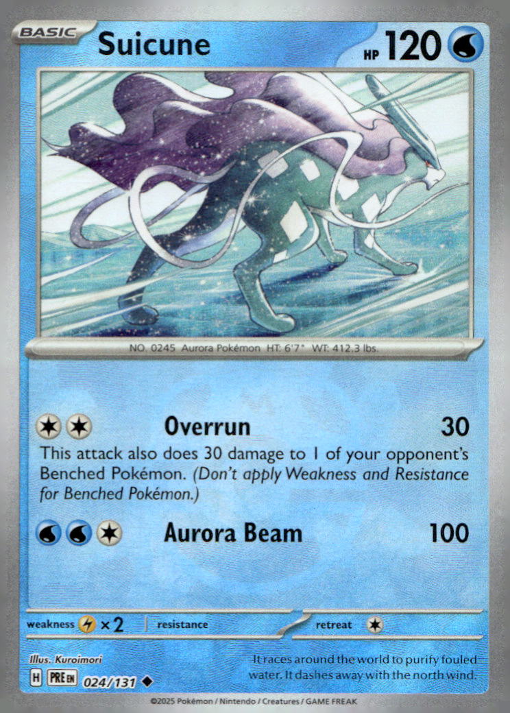 Suicune (Master Ball Pattern) PRE 024/131 NM
