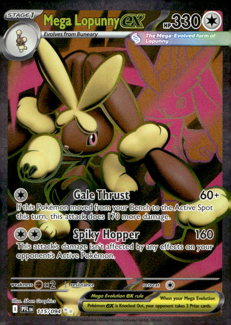 Mega Lopunny ex PFL 115/094 NM
