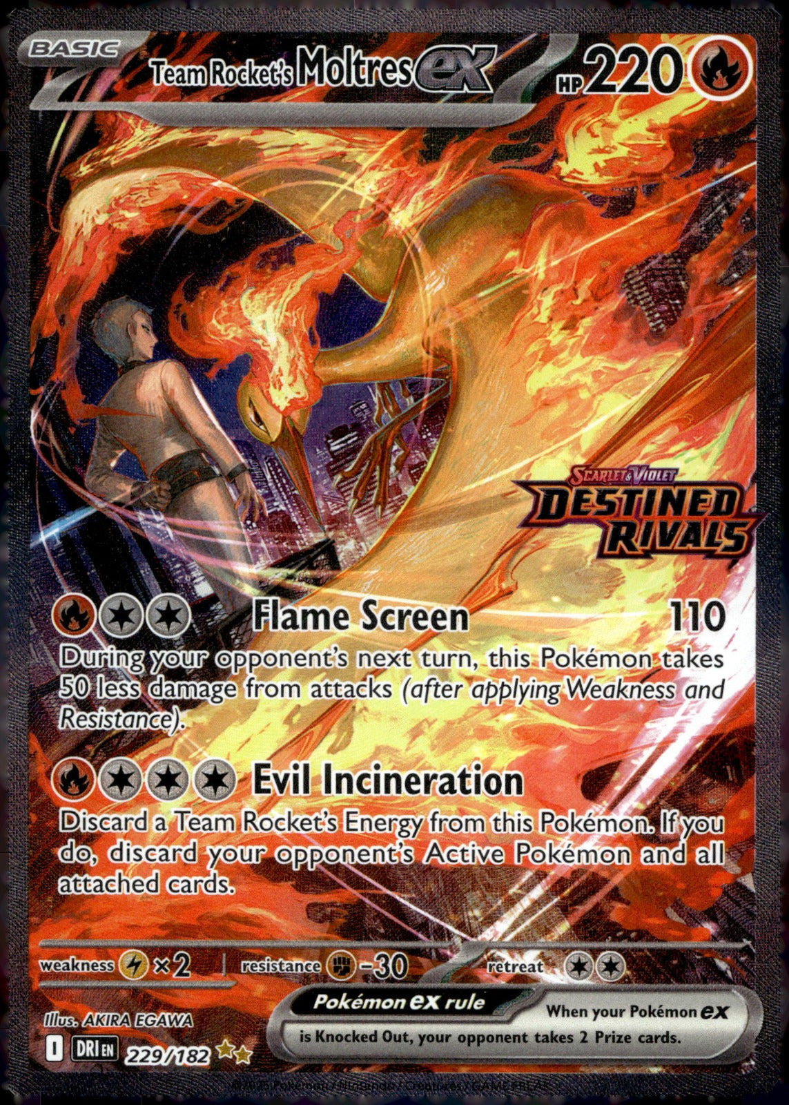 Team Rocket's Moltres ex DRI 229/182 NM