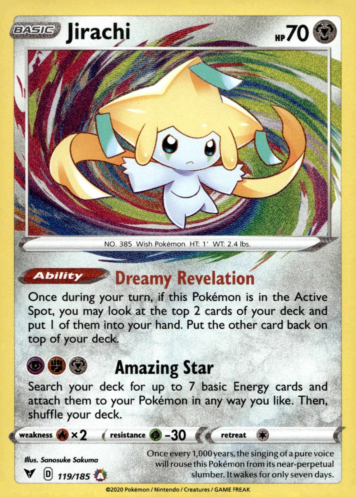 Jirachi SWSH04 119/185 NM