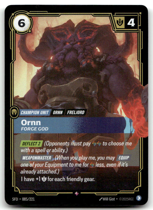 Ornn - Forge God SFD 085/221 Rare NM
