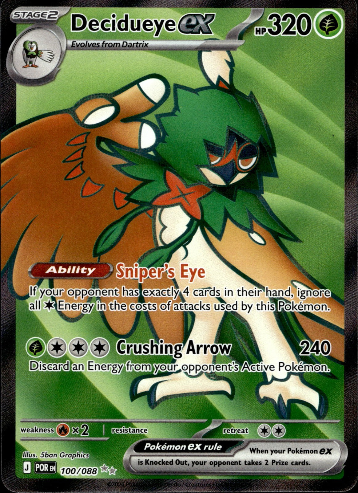 Decidueye ex POR 100/088 NM