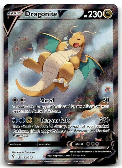 Dragonite V (Alternate Full Art) SWSH07 192/203 NM