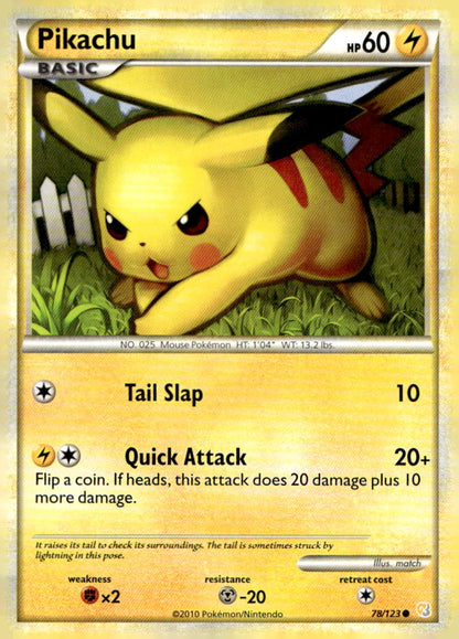 Pikachu HS 78/123 NM