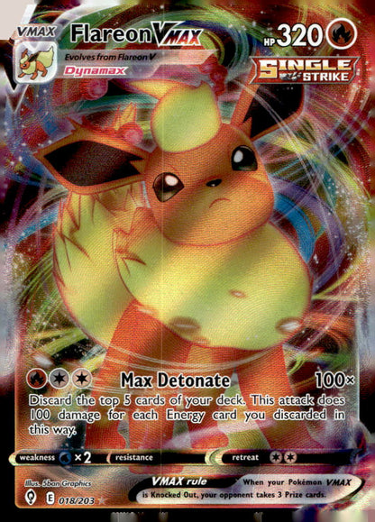 Flareon VMAX SWSH07 018/203 LP