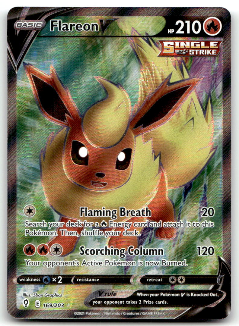 Flareon V (Full Art) SWSH07 169/203 NM