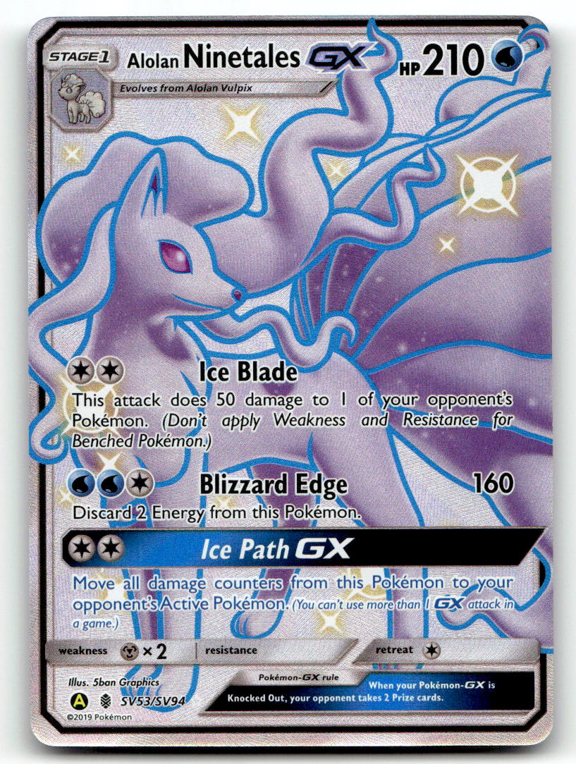 Alolan Ninetales GX HIF:SV SV53/SV94 NM