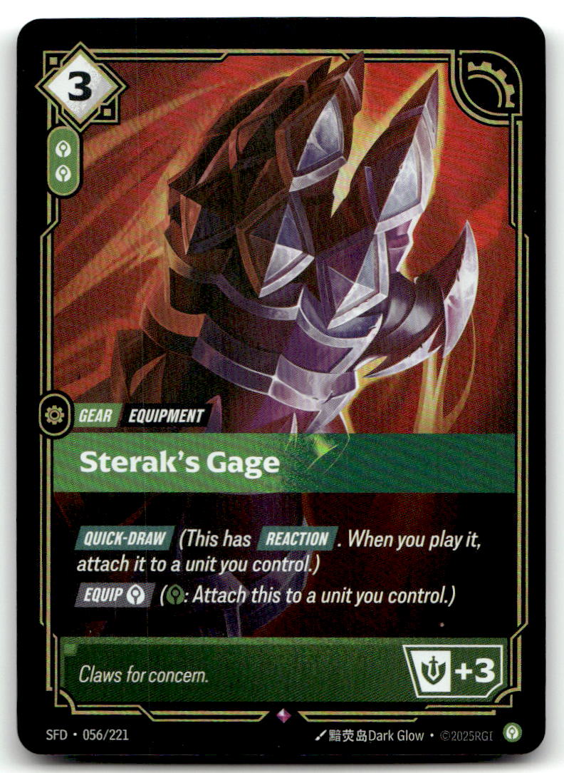 Sterak's Gage SFD 056/221 Rare NM